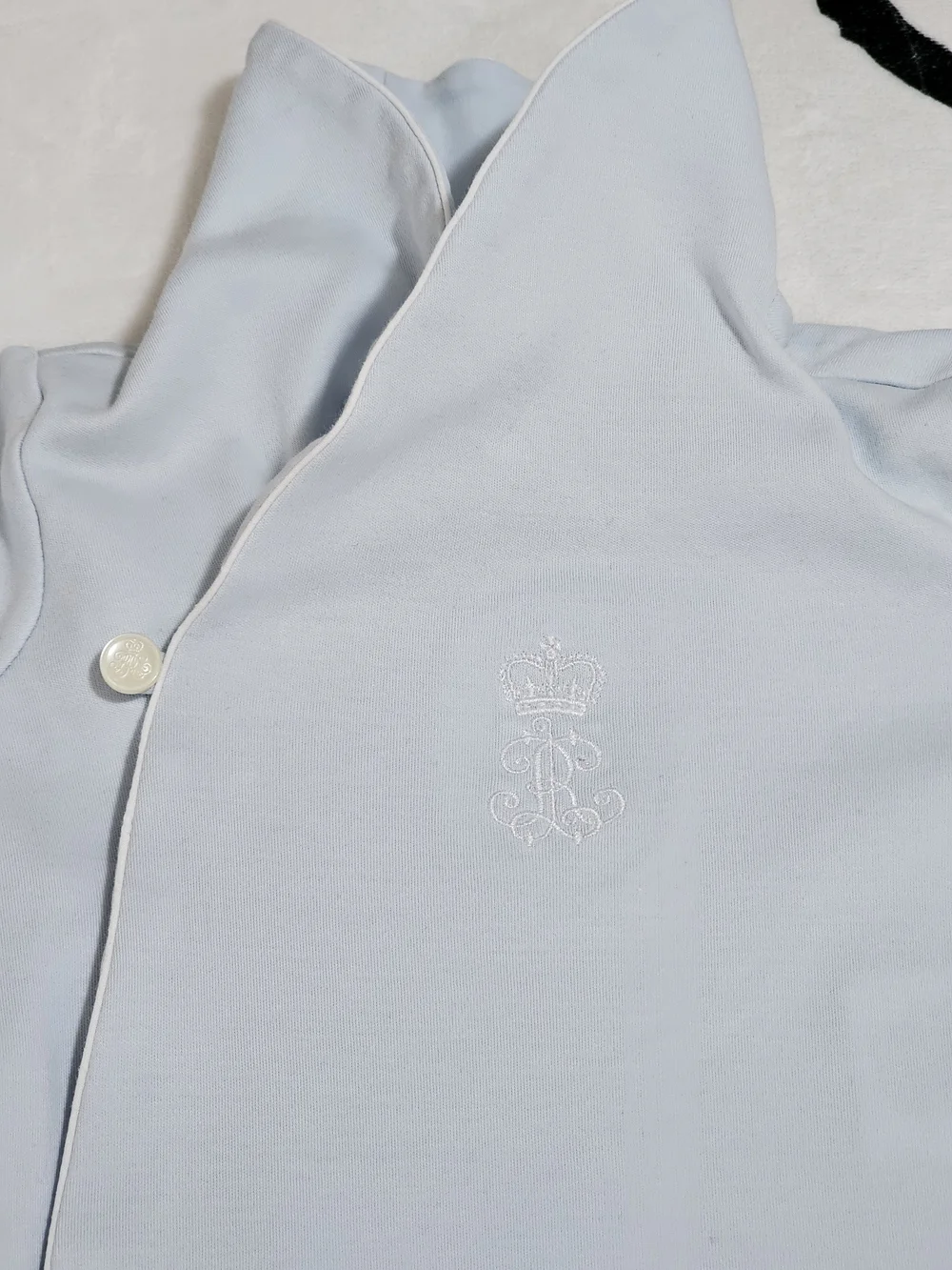Ralph Lauren Light Blue Footed One-Piece